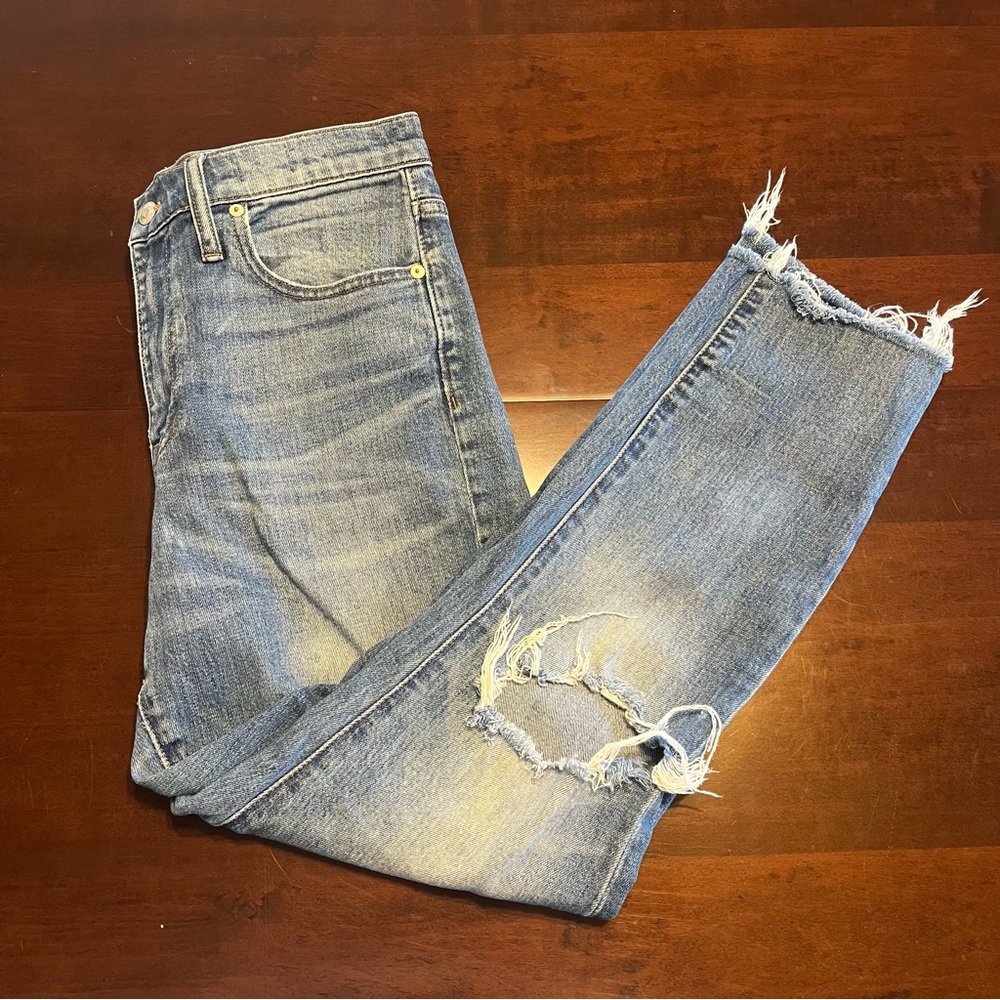 Madewell High-Rise Slim Boyfriend Distressed Jeans- 4/27